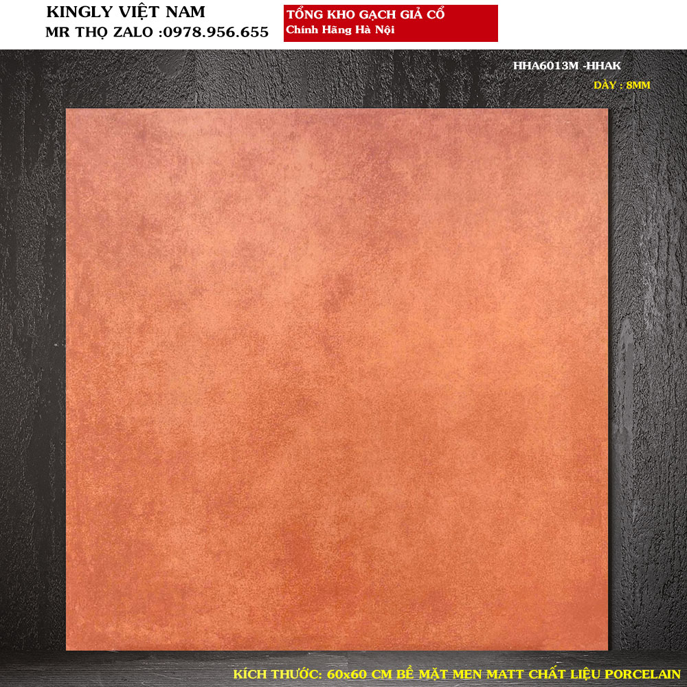 Gạch giả cổ lát nền màu da bò 60x60 cm  men matt HHA6013
